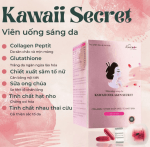viên uống sáng da kawaii collagen secret có thành phần gì